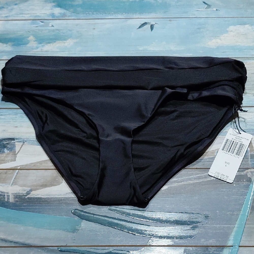 a.ch’e Alexandra Bikini Bottom Black Sand Size Large NWT